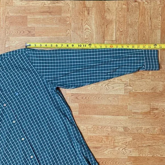 Southern Tide Shirt Green Mens Medium Plaid/Check Long Sleeve Button Down - Picture 13 of 14